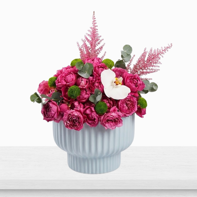 Vivid Magenta Floral Arrangement with Phalaenopsis