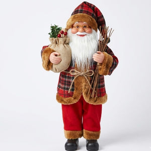 Rustic Plaid Santa