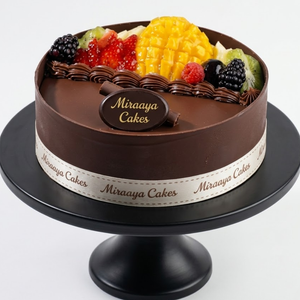 Fruit and chocolate cake