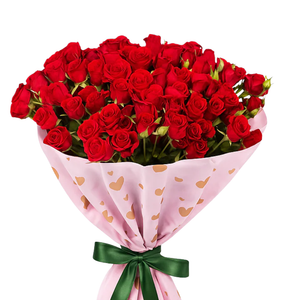Crimson Love – 30 Red Spray Roses Bouquet