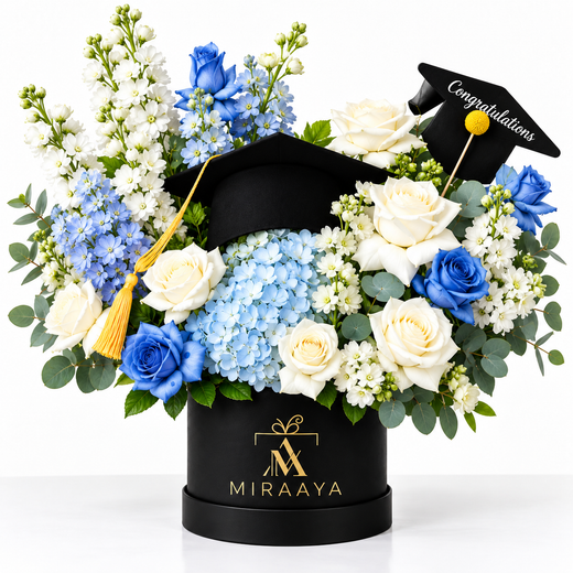 Blue Graduation Elegance Flower Box
