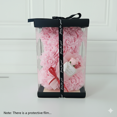 Luxury Pink Rose Teddy Bear