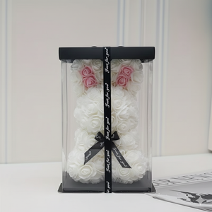 White & Pink Rose Bunny