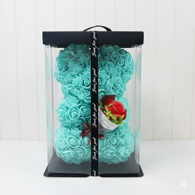 Lake Blue Rose Teddy Bear