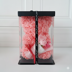 Meat Pink Rose Teddy Bear