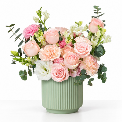 Soft Romantic Pastel Floral Arrangement