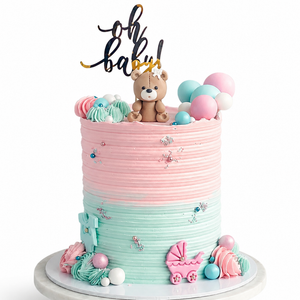 Oh Baby" Pastel Teddy Cake