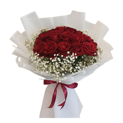The Classic Deep Red Romance Bouquet