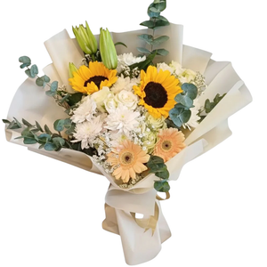 Sunny Radiance & Peach Dream Bouquet