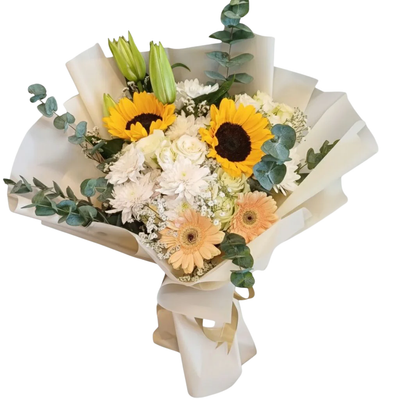 Sunny Radiance & Peach Dream Bouquet
