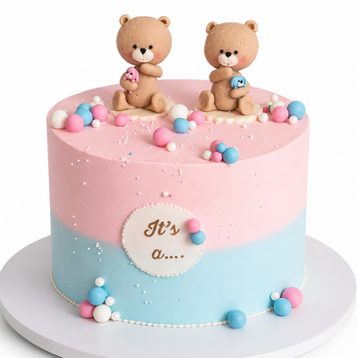 Its A Duo Teddy Cake