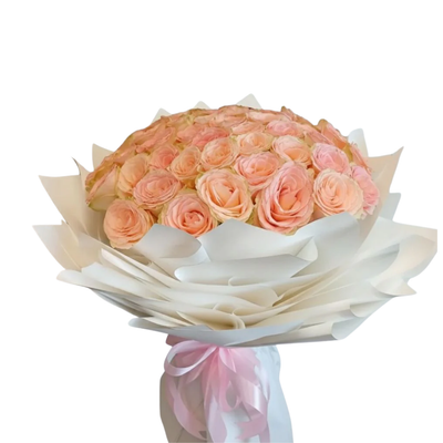 Grand Peach Dream Rose Bouquet