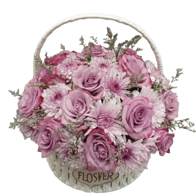 Dusty Lavender Romance Basket