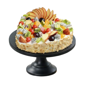 Heart-Shaped Tropical Fruit & Almond Cake