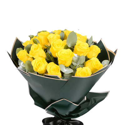 Sunshine Grace – 25 Yellow Roses Bouquet