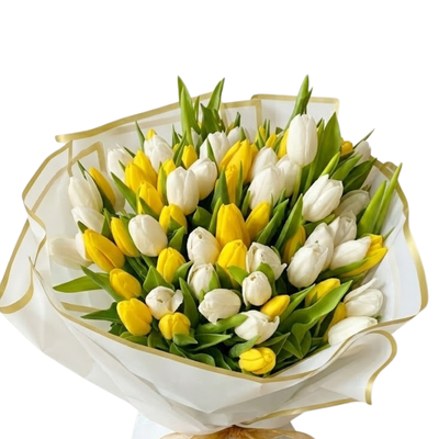 Golden Harmony Tulip Bouquet