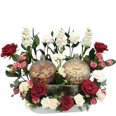 Regal Bloom & Gourmet Nut Basket