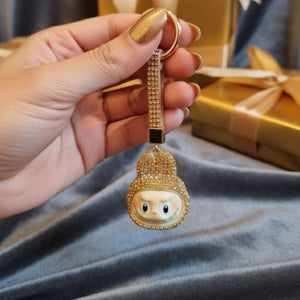 Sparkling gold keychain