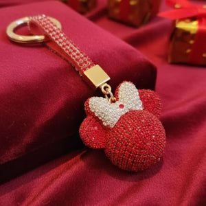 Sparkling red keychain