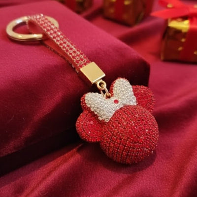 Sparkling red keychain