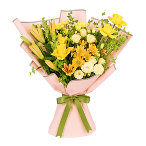 Golden Delight – Mixed Yellow Bloom Bouquet