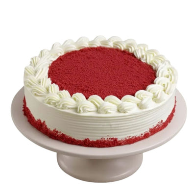 Red Velvet Cake & Shimmering Red Roses