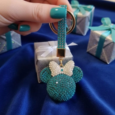 Sparkling blue keychain
