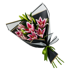 Celestial Pink – Stargazer Lily Bouquet