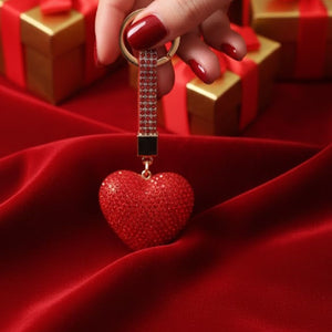 Sparkling red keychain