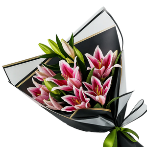 Celestial Pink – Stargazer Lily Bouquet