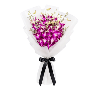 Royal Aura – Purple Orchid Bouquet