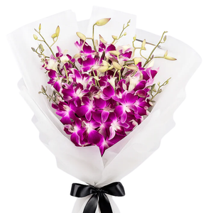 Royal Aura – Purple Orchid Bouquet