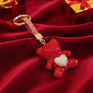 Teddy crystal keychain