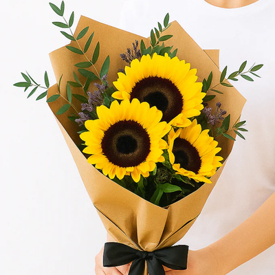 Sunshine Embrace – Sunflower Bouquet