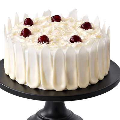 White Elegance Cherry Cake