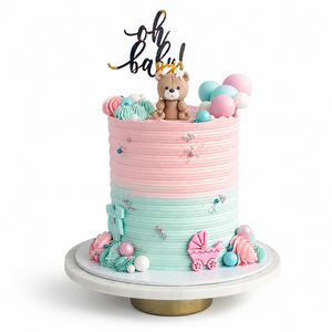 Oh Baby" Pastel Teddy Cake
