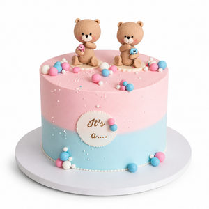 Its A Duo Teddy Cake