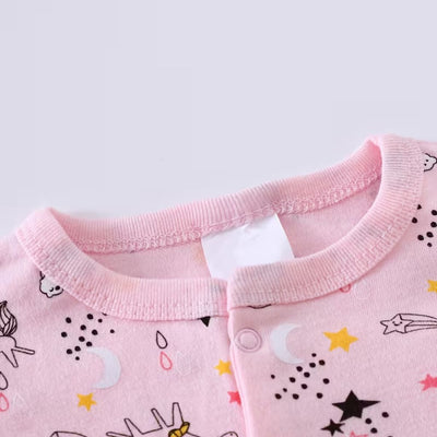 Baby Girls' Pink Unicorn & Star Layette Set
