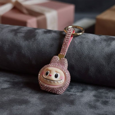 Crystal pink keychain