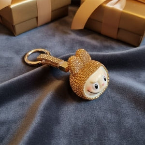 Sparkling gold keychain