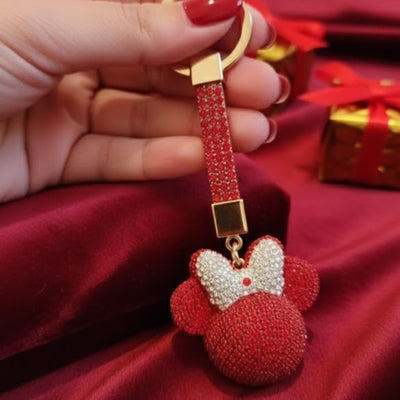 Sparkling red keychain