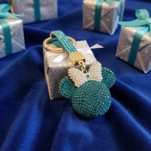 Sparkling blue keychain