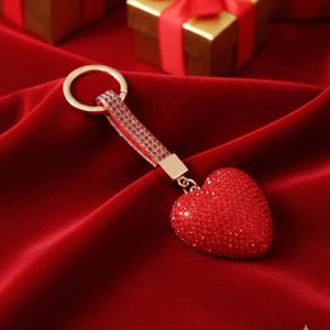 Sparkling red keychain