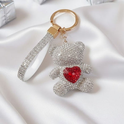 Crystal Teddy Bear Keychain