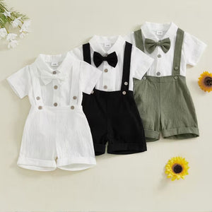 Boys' Formal Suspender Shorts Set