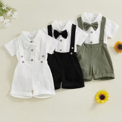 Boys' Formal Suspender Shorts Set