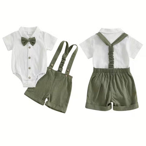 Boys' Formal Suspender Shorts Set