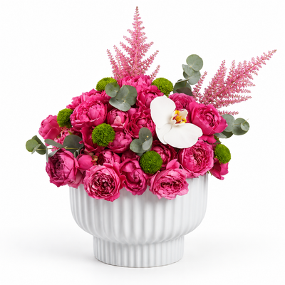 Vivid Magenta Floral Arrangement with Phalaenopsis