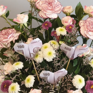 Blush Elegance Money Bloom Basket