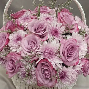 Dusty Lavender Romance Basket